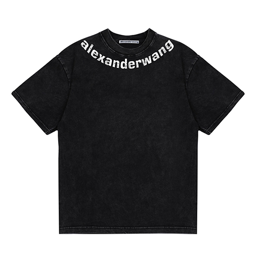 アレキサンダーワンスーパーコピー  プリント柄デザイン染め半袖Tシャツ