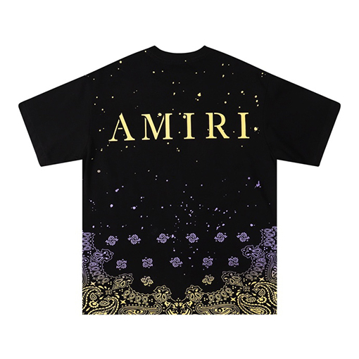 アミリ クラシックアルファベットカシューフラワー半袖Tシャツ