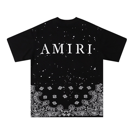 アミリ クラシックアルファベットカシューフラワー半袖Tシャツ