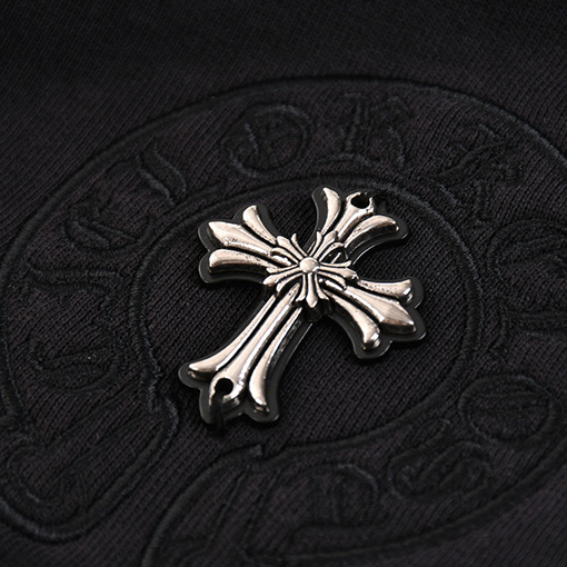 クロムハーツスーパーコピー 刺繍された金属製のクロスウォッシュショーツ