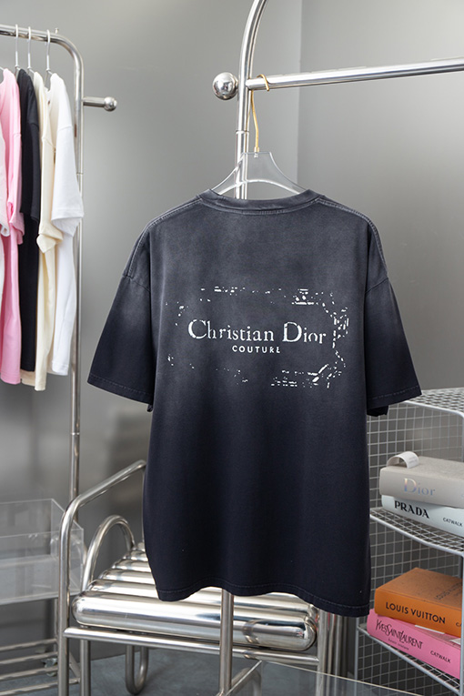ディオール クラシックロゴ落書き手描き半袖Tシャツ