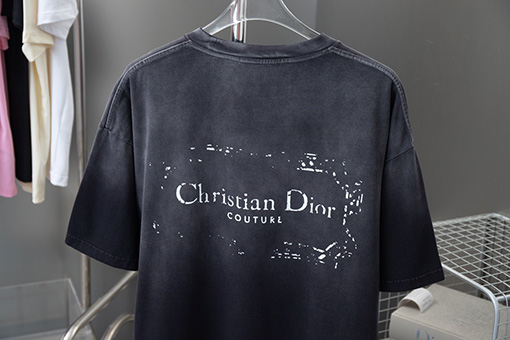 ディオール クラシックロゴ落書き手描き半袖Tシャツ