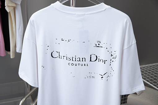 ディオール  クラシックロゴ落書き手描き半袖Tシャツ