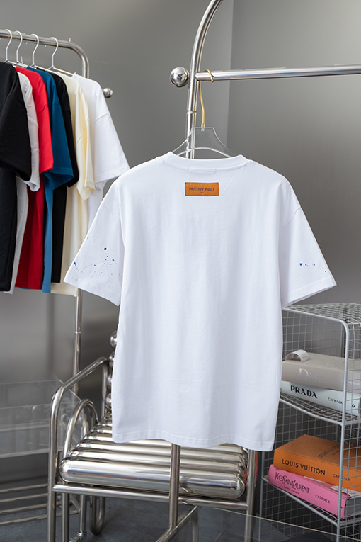 ルイヴィトン フル落書き水絵半袖Tシャツ