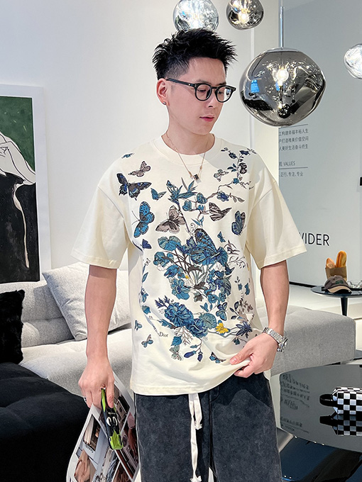 ディオール バタフライデジタルプリント半袖Tシャツ
