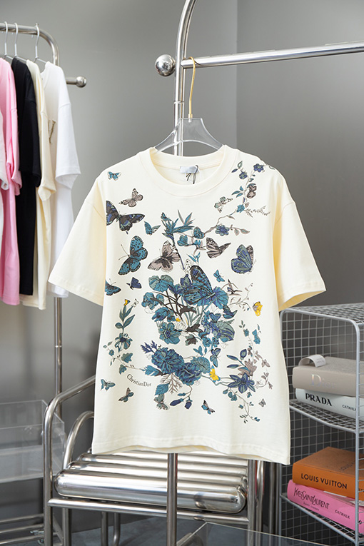 ディオール バタフライデジタルプリント半袖Tシャツ