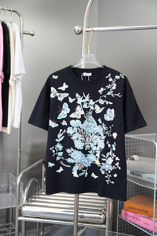 ディオール バタフライデジタルプリント半袖Tシャツ