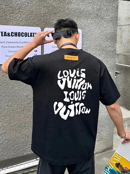 ルイヴィトン プリントラウンドネック半袖Tシャツ