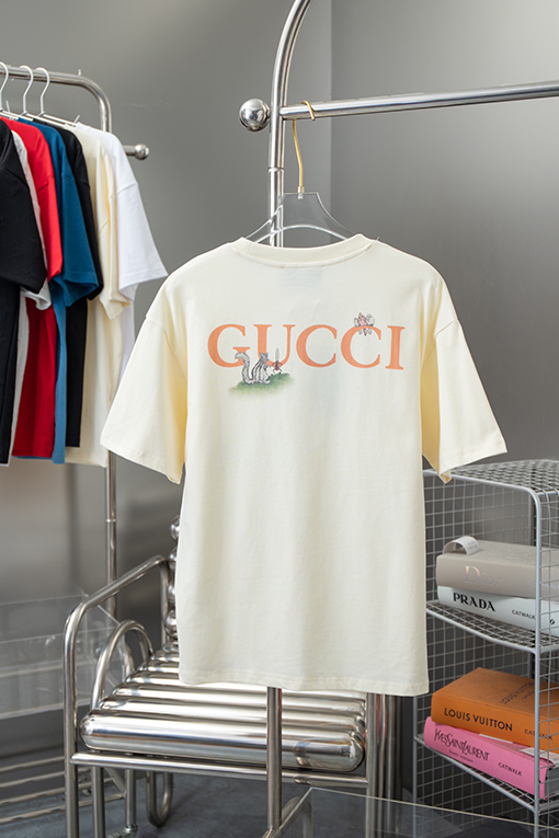 グッチコピー アニマルジャングルパーティープリント半袖Tシャツ