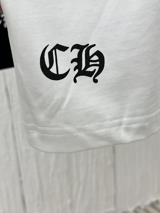 クロムハーツ ファッションカラー反射クロスプリント発泡半袖Tシャツ
