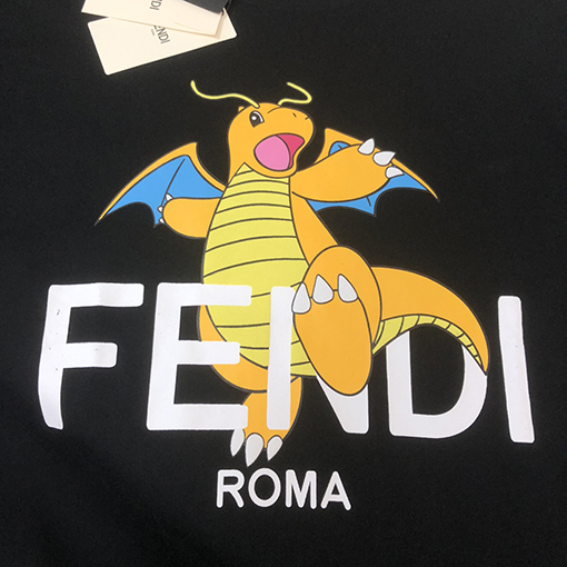 フェンディ 新しいカップルのラウンドネックTシャツ