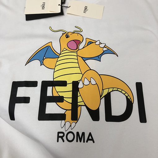 フェンディ 新しいカップルのラウンドネックTシャツ
