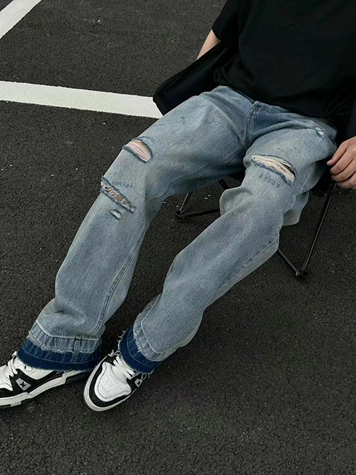 セリーヌ  ダメージ フェード デニムパンツ