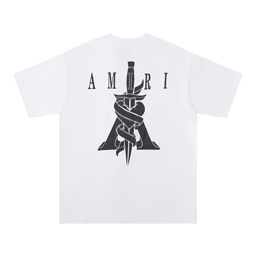 アミリコピー 新作 ロゴプリント ラウンドネックTシャツ