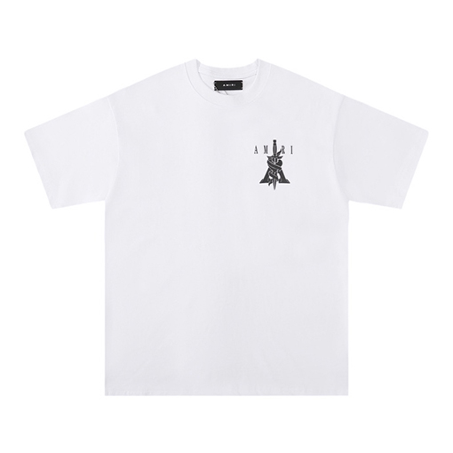 アミリコピー 新作 ロゴプリント ラウンドネックTシャツ
