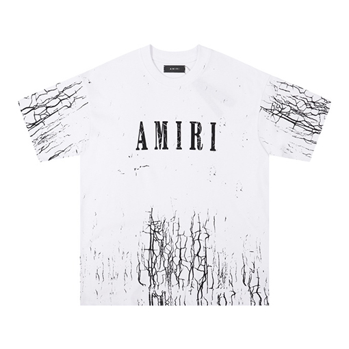 アミリコピー ルーズクラシッククラックアルファベット半袖Tシャツ