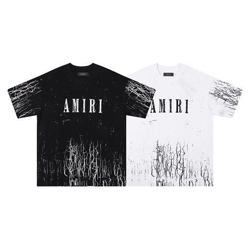 アミリコピー ルーズクラシッククラックアルファベット半袖Tシャツ