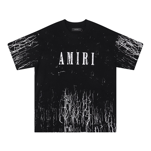 アミリコピー ルーズクラシッククラックアルファベット半袖Tシャツ