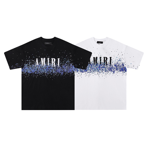 アミリ スタイリッシュな新しいロゴのラウンドネックTシャツ
