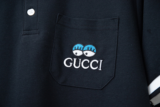 グッチスーパーコピー 限定 刺繍半袖ポロシャツ