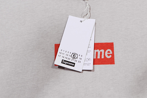 Supreme X Martin Margiela スーパーコピー 偽の2ピースブロックロゴ半袖Tシャツ