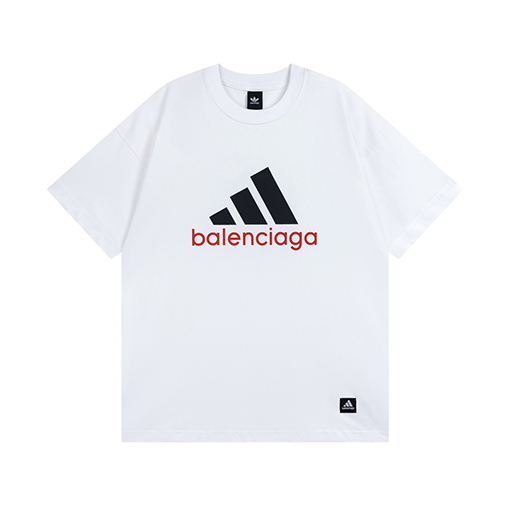Balenciaga X Adidas クラシックロゴプリント半袖Tシャツ