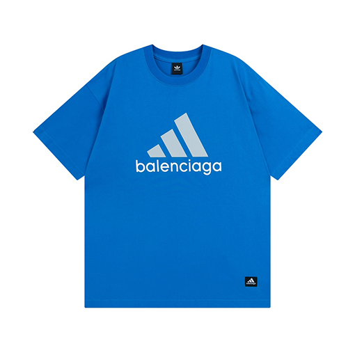 Balenciaga X Adidas クラシックロゴプリント半袖Tシャツ