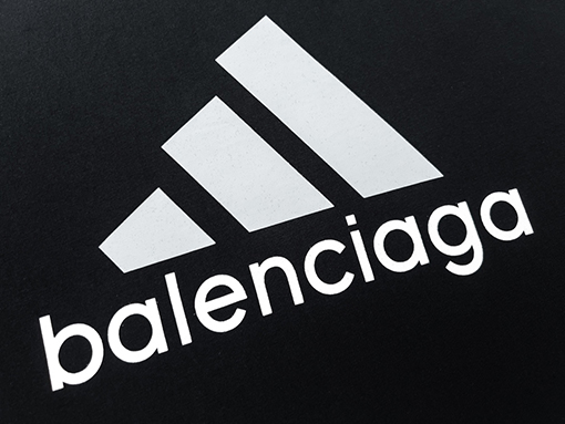 Balenciaga X Adidas クラシックロゴプリント半袖Tシャツ