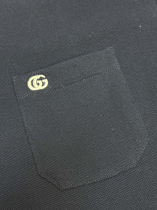 グッチ ポケット刺繍アルファベットポロシャツ