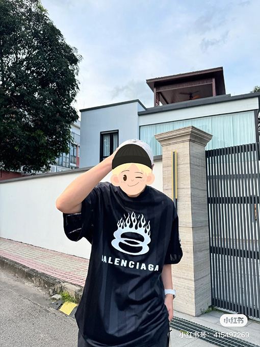 バレンシアガコピー  新しいメッシュ半袖Tシャツ