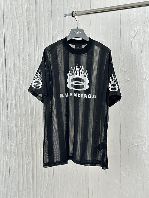 バレンシアガコピー  新しいメッシュ半袖Tシャツ