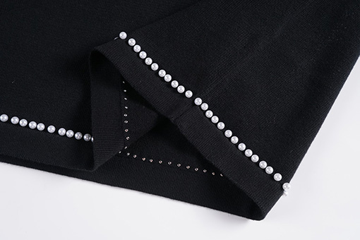 ルイヴィトンコピー 胸の刺繍バブルニット半袖セーター