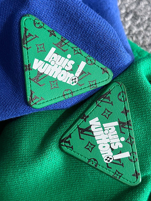 ルイヴィトン ステッチ老花シンプルロゴニット半袖Tシャツ