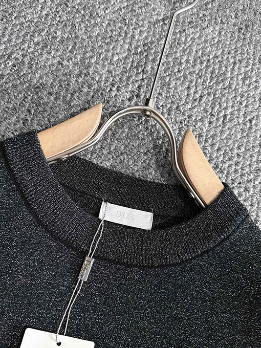 ディオール  新しいシンプルなロゴニット半袖Tシャツ