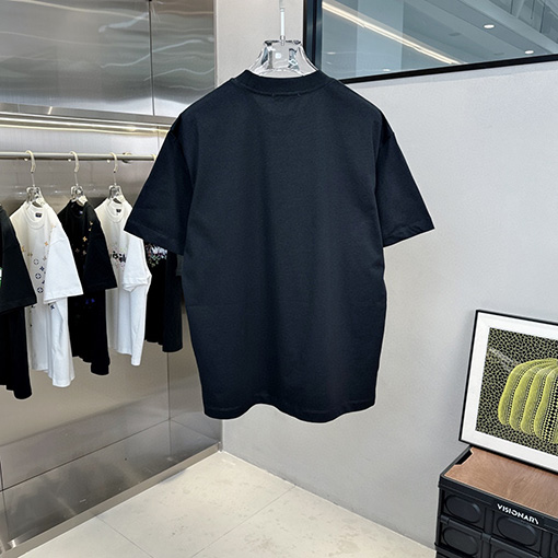ジバンシイコピー  新しいライトニングロゴアルファベットラウンドネック半袖Tシャツ