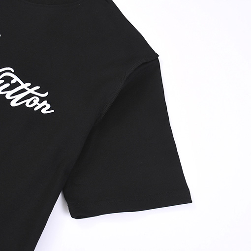 ルイヴィトン  新しい大きなロゴライン刺繍半袖Tシャツ