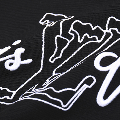 ルイヴィトン  新しい大きなロゴライン刺繍半袖Tシャツ
