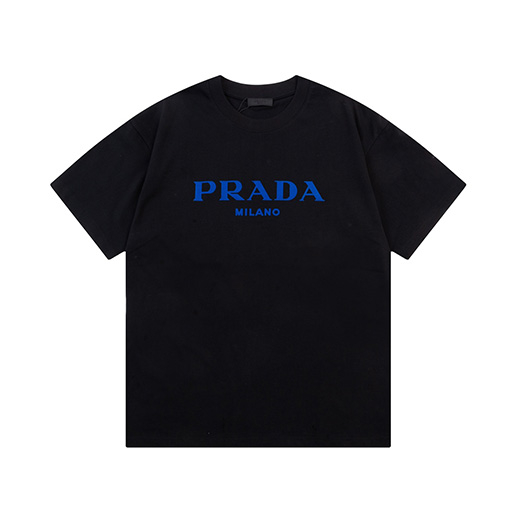 プラダスーパーコピー アルファベットエンボス半袖Tシャツ