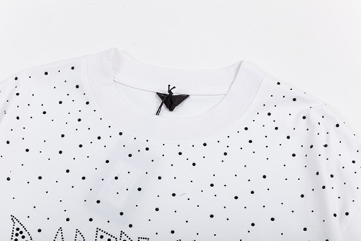 バレンシアガスーパーコピー アルファベットロゴロゴプリントホットドリルエンボス半袖Tシャツ