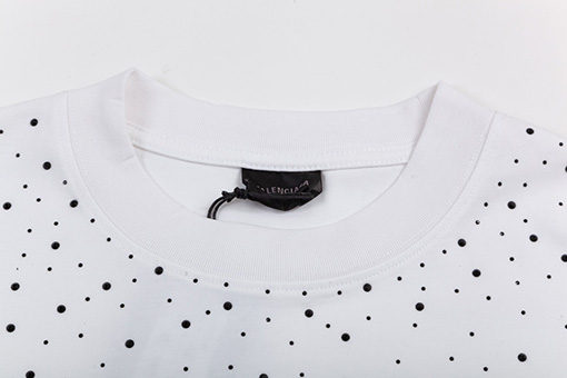 バレンシアガスーパーコピー アルファベットロゴロゴプリントホットドリルエンボス半袖Tシャツ