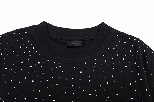 バレンシアガスーパーコピー アルファベットロゴロゴプリントホットドリルエンボス半袖Tシャツ
