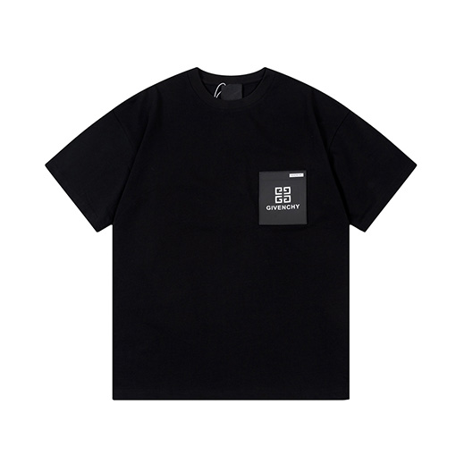 ジバンシイ パッチワークポケットアルファベットエンボス半袖Tシャツ