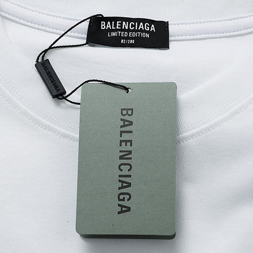 バレンシアガ 新しい大きなフォームプリントラウンドネック半袖Tシャツ
