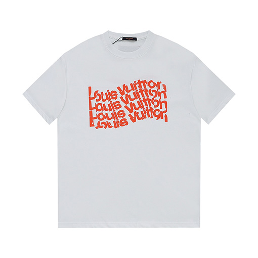 ルイヴィトンコピー ファッション カラフルなアルファベット半袖Tシャツ