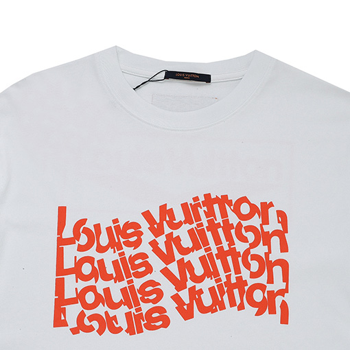 ルイヴィトンコピー ファッション カラフルなアルファベット半袖Tシャツ