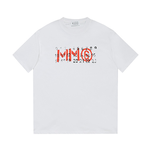 マルタンマルジェラ カード破壊プリントクルーネック半袖Tシャツ