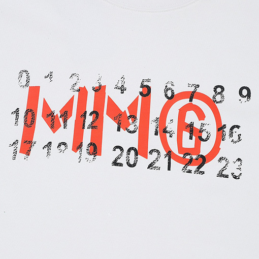 マルタンマルジェラ カード破壊プリントクルーネック半袖Tシャツ