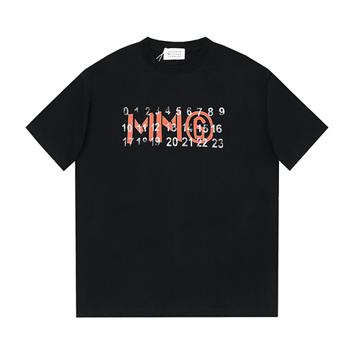 マルタンマルジェラ カード破壊プリントクルーネック半袖Tシャツ