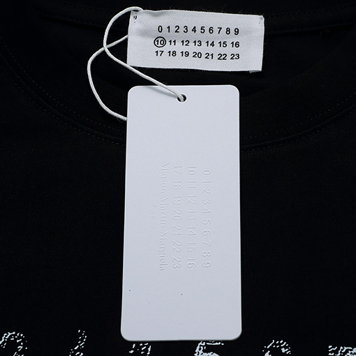 マルタンマルジェラ カード破壊プリントクルーネック半袖Tシャツ