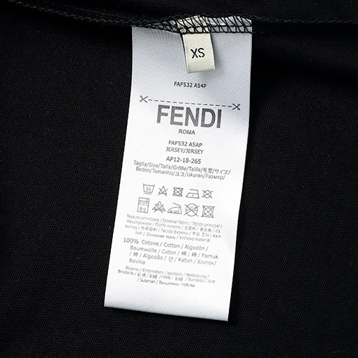 フェンディ バレンタイン限定ロゴプリント半袖Tシャツ